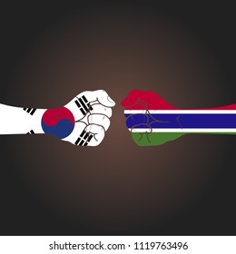 Conflict between countries: South Korea vs Gambia