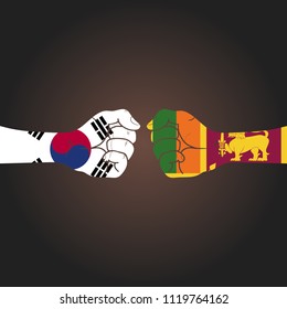 Conflict between countries: South Korea vs Sri Lanka