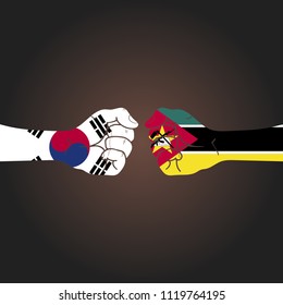 Conflict between countries: South Korea vs Mozambique