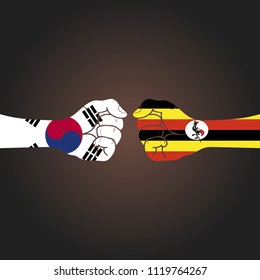 Conflict between countries: South Korea vs Uganda