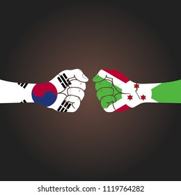 Conflict between countries: South Korea vs Burundi