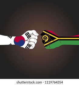 Conflict between countries: South Korea vs Vanuatu