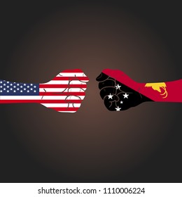 Conflict between countries: USA vs Papua New Guinea