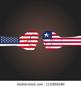 Conflict between countries: USA vs Liberia