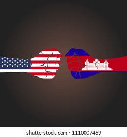 Conflict between countries: USA vs Cambodia