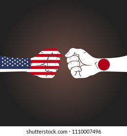 Conflict between countries: USA vs Japan