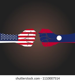 Conflict between countries: USA vs Laos