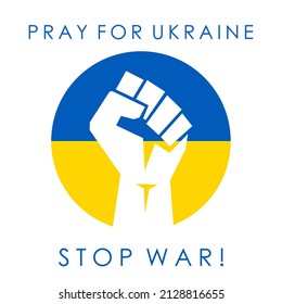 conflict between russia and ukraine. pray for ukraine vector illustration