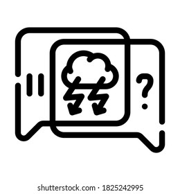 conflict discussion line icon vector. conflict discussion sign. isolated contour symbol black illustration