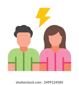 Conflict Flat Icon Design For Personal nad Commercial Use