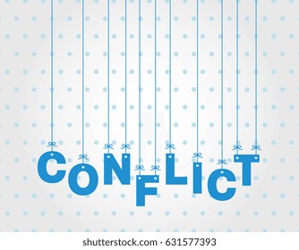 CONFLICT HANGING LETTERS