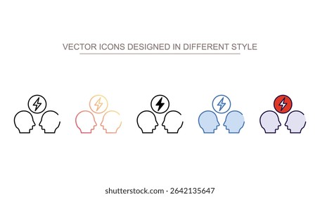 Conflict icon design with white background stock illustration