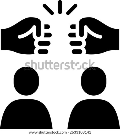 Conflict Icon Glyph Vector Illustration