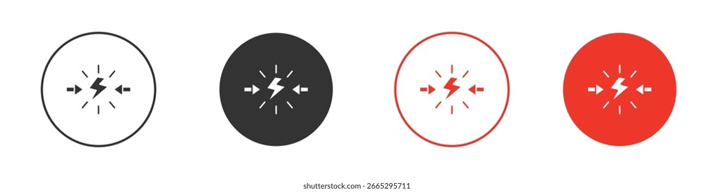 Konfliktsymbol für Logo, Vektorzeichen-Symbol für Design