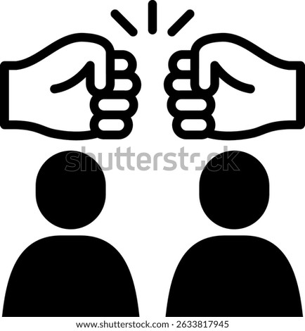 Conflict Icon Mixed Vector Illustration