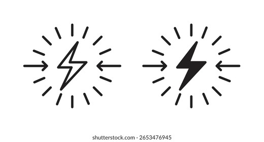 Icono de conflicto, signo de Vector de contorno, pictograma de estilo lineal y sólido aislado en blanco.