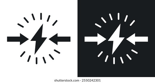 Conflict icon pack in black color.