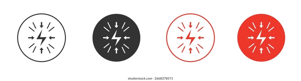 Konflikt-Symbolpaket. Clipart Vectordesign