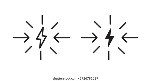 Conjunto de iconos de conflicto. paquete de elementos de Web de logotipo mínimo.