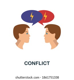 Conflict icon. Simple element from personality collection. Creative Conflict icon for web design, templates, infographics and more
