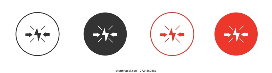 Symbol für Konflikte. Einfaches, flaches Design für Web oder mobile App. Minimaler Vektorgrafik-Logotyp.