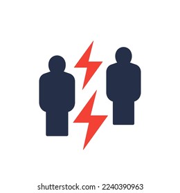 conflict icon with two people