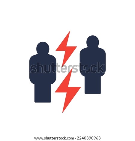 conflict icon with two people