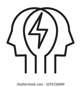 conflict icon, vector illustration