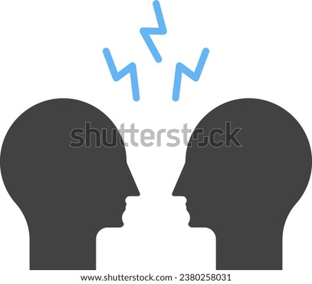 Conflict icon vector image. Suitable for mobile application web application and print media.