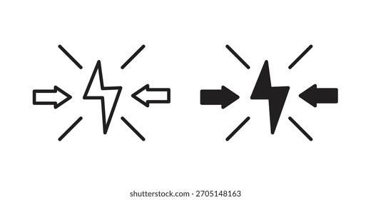 Konflikt-Icon Vektor moderne Flach- und Strichdesigns