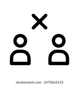 Conflict Icon Vector Symbol Design Illustration