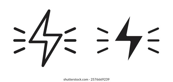 Conflict icons in outline and stroke versions