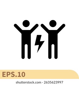 conflict icons  symbol vector elements for infographic web