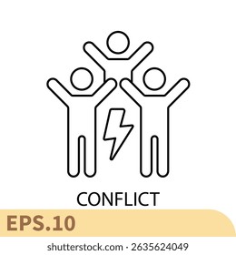 conflict icons  symbol vector elements for infographic web