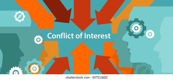 conflict of interest business management problem concept