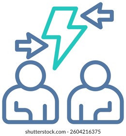 Conflict Of Interest Icon Element For Design