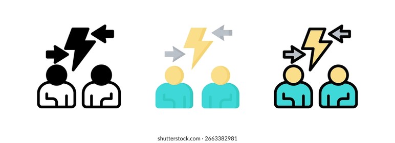 Conflict Of Interest Icon Element For Design