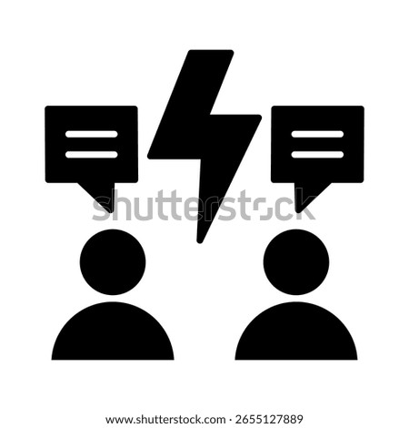 Conflict Of Interest Icon Element For Design