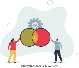 Conflict of interest as illegal personal benefit action.Unfair corporate or political situation with ethical frustration.flat vector illustration