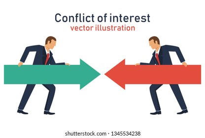 Conflict of interest vector design illustration