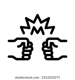 gráfico vectorial de ilustración de línea de conflicto