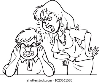 Conflict Man Woman Quarrel Stock Vector (Royalty Free) 1023661585 ...