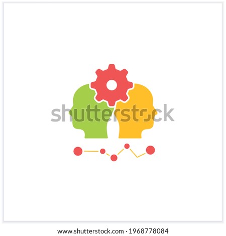 Conflict management flat icon. Conflict between two persons. Successfully handles, resolves issues sensibly and fairly. Misunderstanding concept. Vector illustration