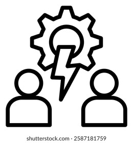 Conflict Management Icon Element For Design