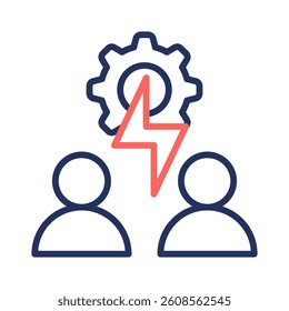 Conflict Management Icon Element for Design