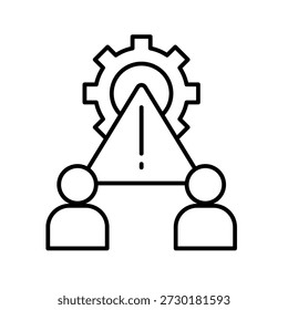 Conflict Management Outline Icon Vector Illustration