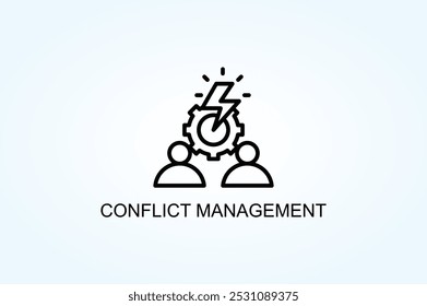 Conflict Management Vector Or Logo Sign Symbol Illustration