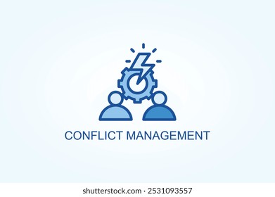 Conflict Management Vector Or Logo Sign Symbol Illustration