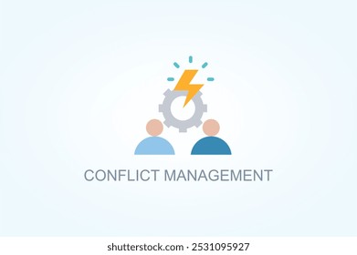 Vector De Gestión De Conflictos O Ilustración De Símbolo De Logotipo