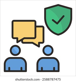 Conflict Mitigation Icon Element For Design